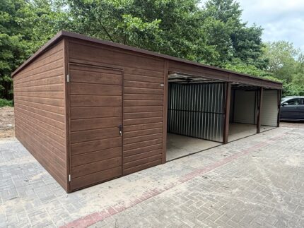 Faerezetes lemezgarázs 11 m x 5 m ID 91